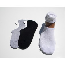 6pack Silicone Edge Cotton no- show Socks